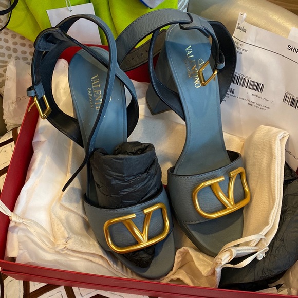 Valentino Shoes - Valentino blue ankle strap platforms 9/40
